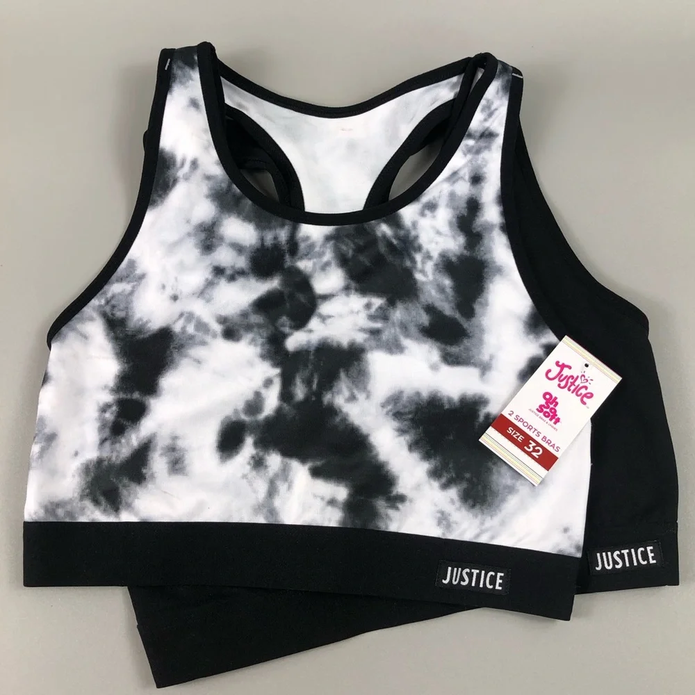 Justice Girls 2pk Racerback Sports Bra